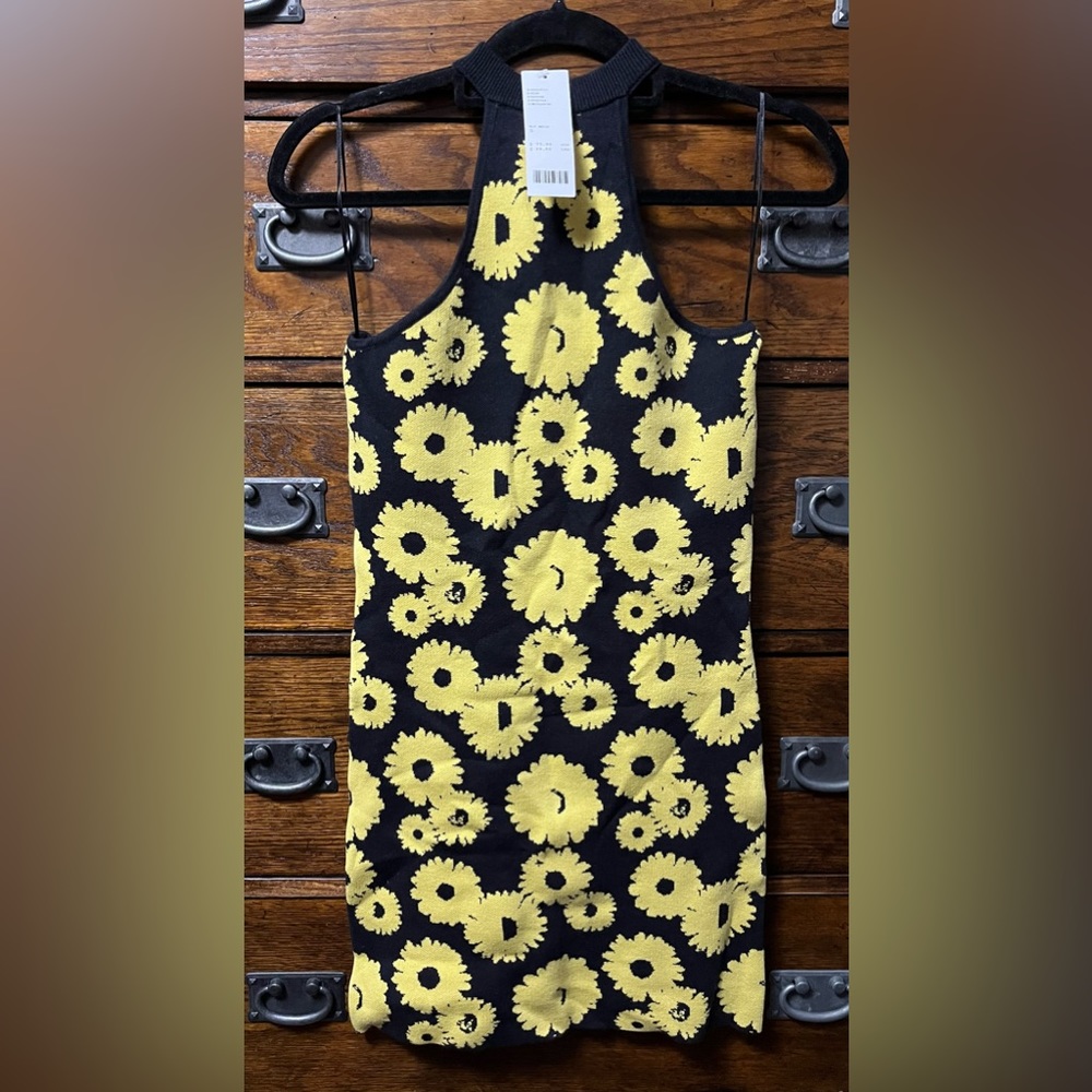 NWT! Urban Outfitters Charlie Sunflower Knit Mini Dress - Picture 5 of 12